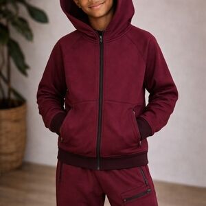 Burgundy Kids Jogging Suit Size 10-12 Youth Large